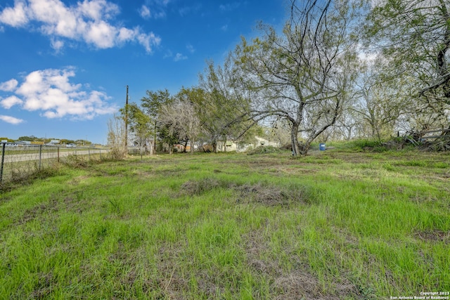 view of yard with a rural view