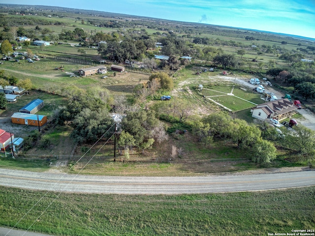 aerial view with a rural view