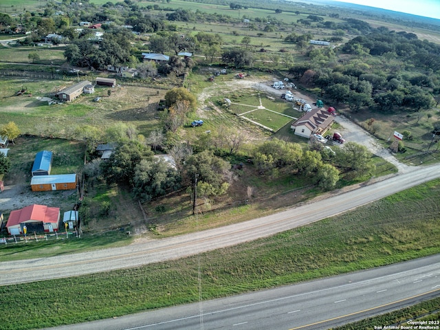 drone / aerial view featuring a rural view