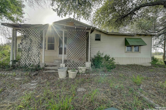 view of front of home