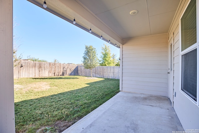 view of yard featuring a patio area