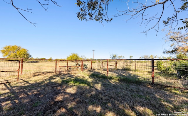 view of yard featuring a rural view