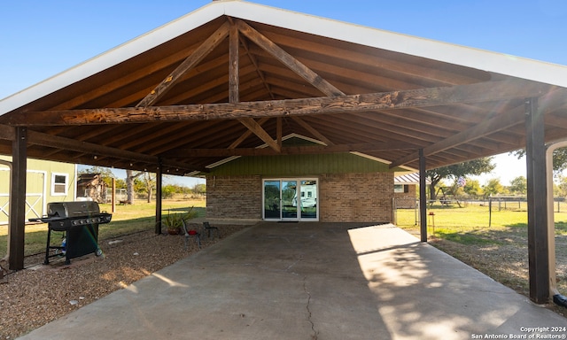 view of patio / terrace with area for grilling