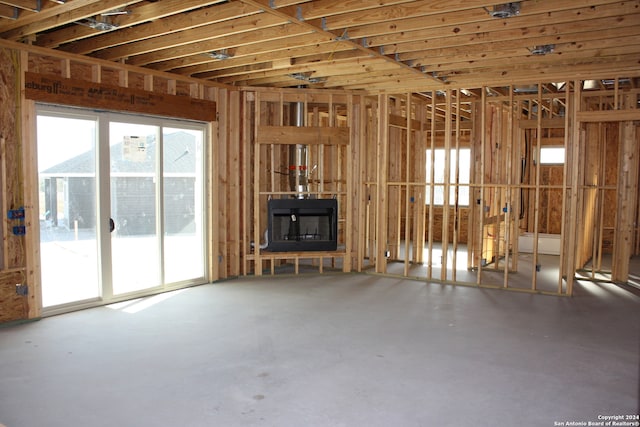 miscellaneous room with a fireplace