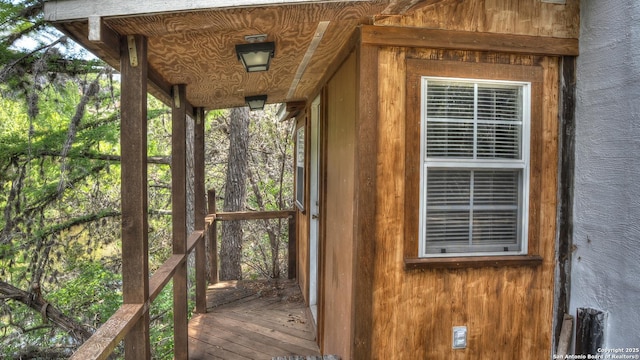 297 Bluff Creek Rd, Leakey, TX 78873 - view of wooden deck