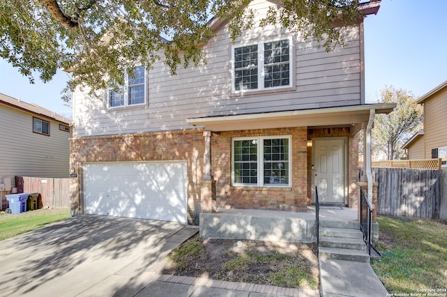 front facade featuring a garage