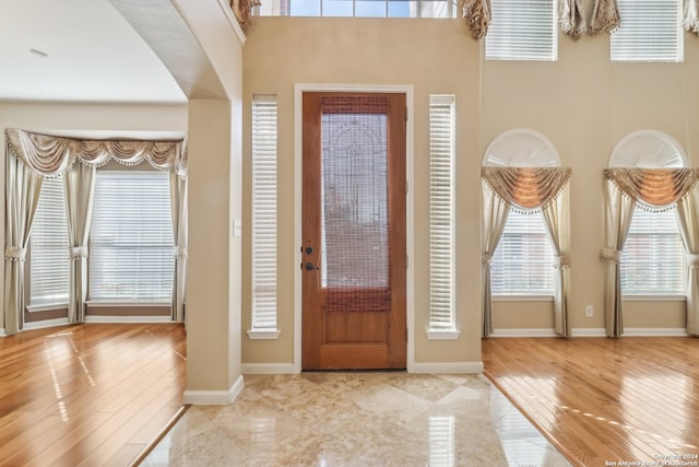 entryway featuring light hardwood / wood-style floors