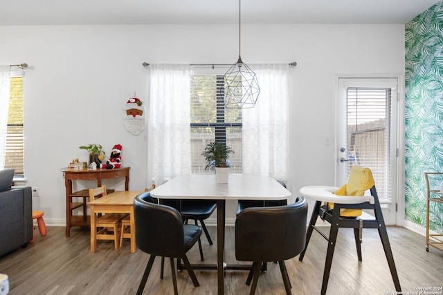 dining room featuring light wood-type flooring