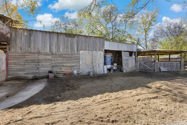 view of outdoor structure