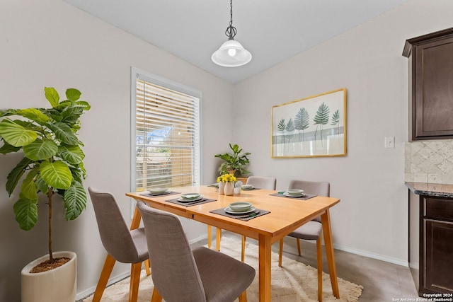 view of tiled dining space