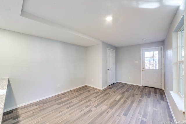 interior space featuring light wood-type flooring