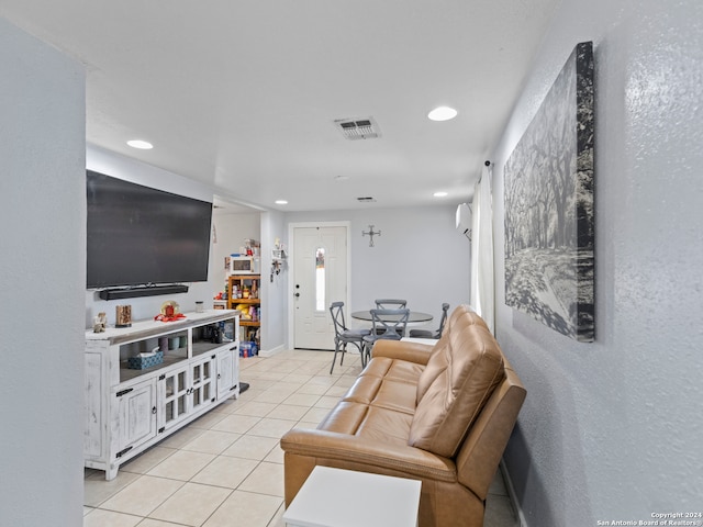 view of tiled living room