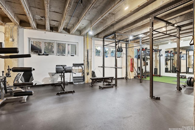 view of exercise room