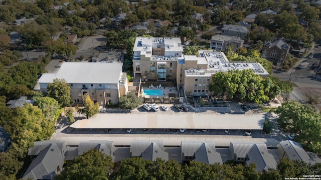 bird's eye view with a residential view