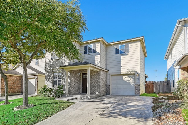 view of front of home featuring a garage