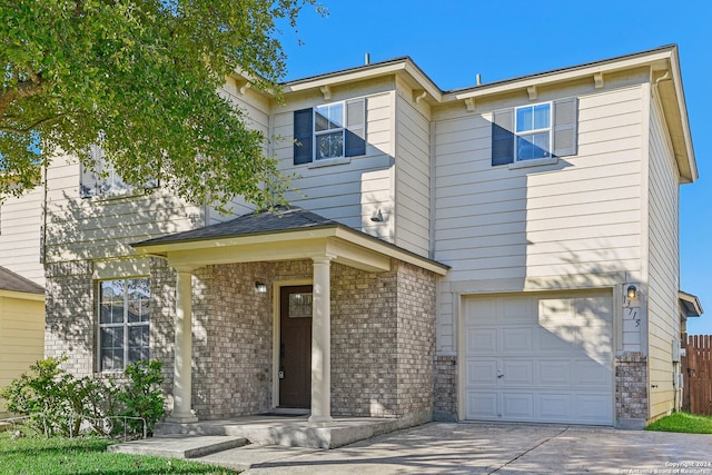 view of front of home featuring a garage