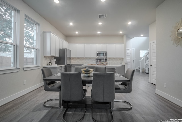 dining room featuring hardwood / wood-style floors