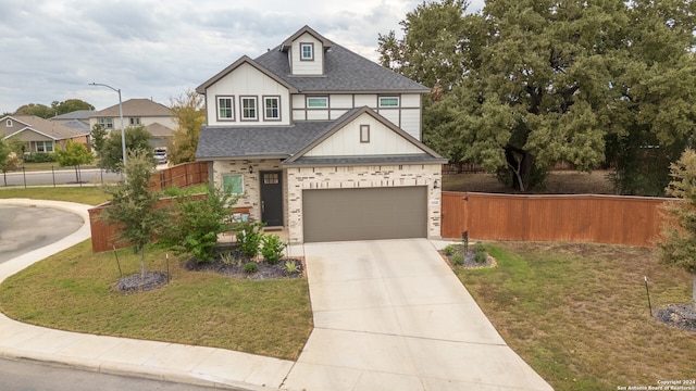 view of front of home with a front yard