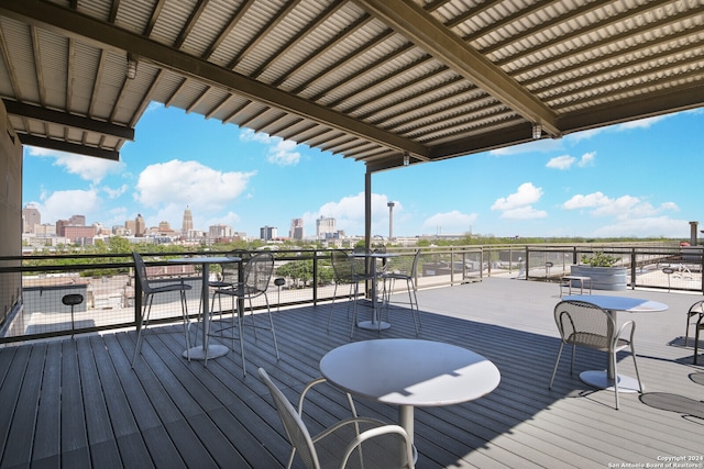 view of wooden terrace