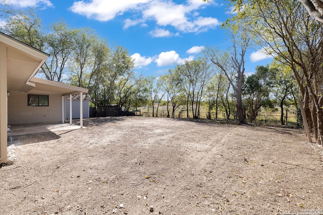 view of yard with a patio area