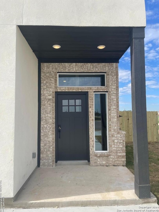 view of doorway to property