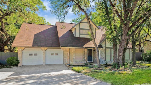 view of tudor home