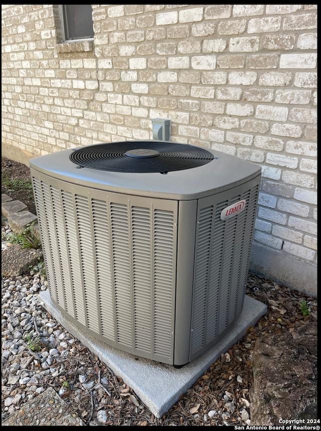 exterior details with central air condition unit