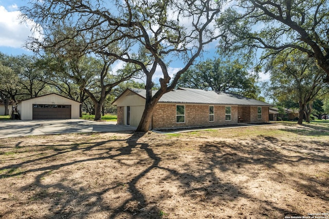 view of home's exterior with a garage