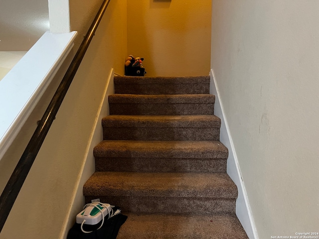 stairway with carpet