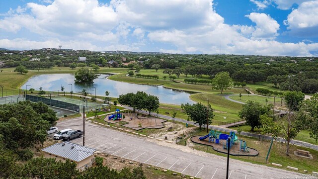 306 Hornpipe Hls, San Antonio, TX 78260 - drone / aerial view of a nearby body of water and a recreational park