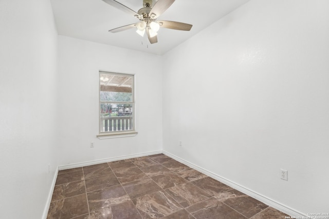 unfurnished room featuring ceiling fan