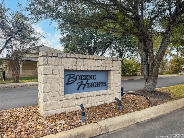 view of community sign