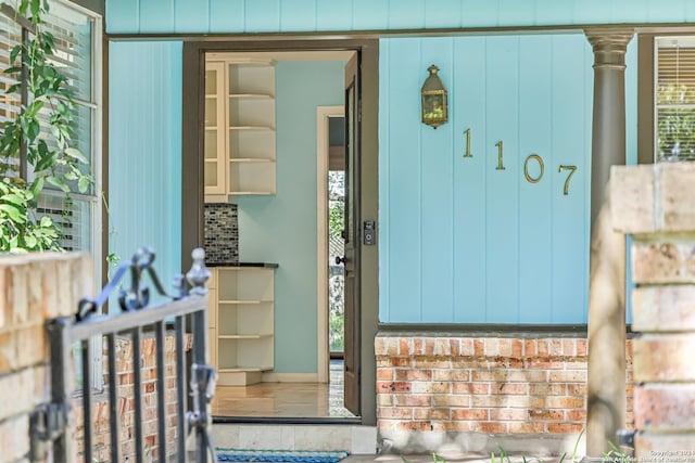 view of doorway to property