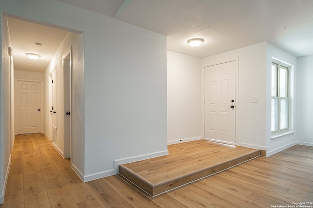 hall featuring light hardwood / wood-style floors