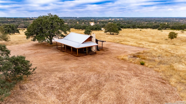 bird's eye view featuring a rural view