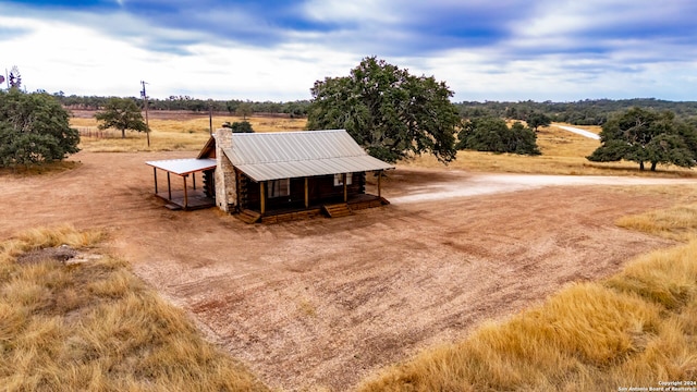 exterior space with a rural view