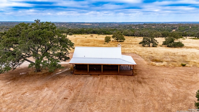 aerial view with a rural view