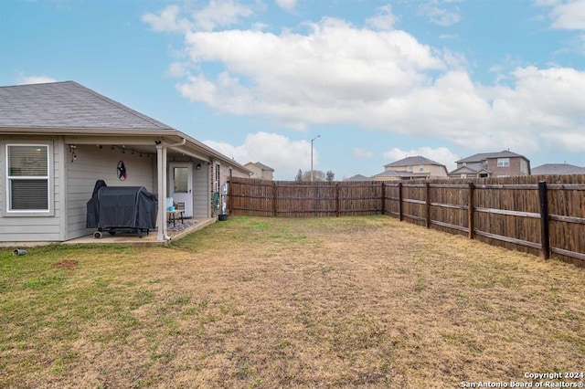 view of yard featuring a patio