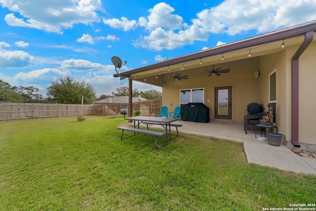 view of yard featuring a patio area