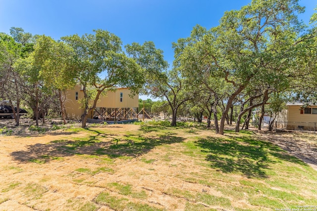 view of yard with a carport