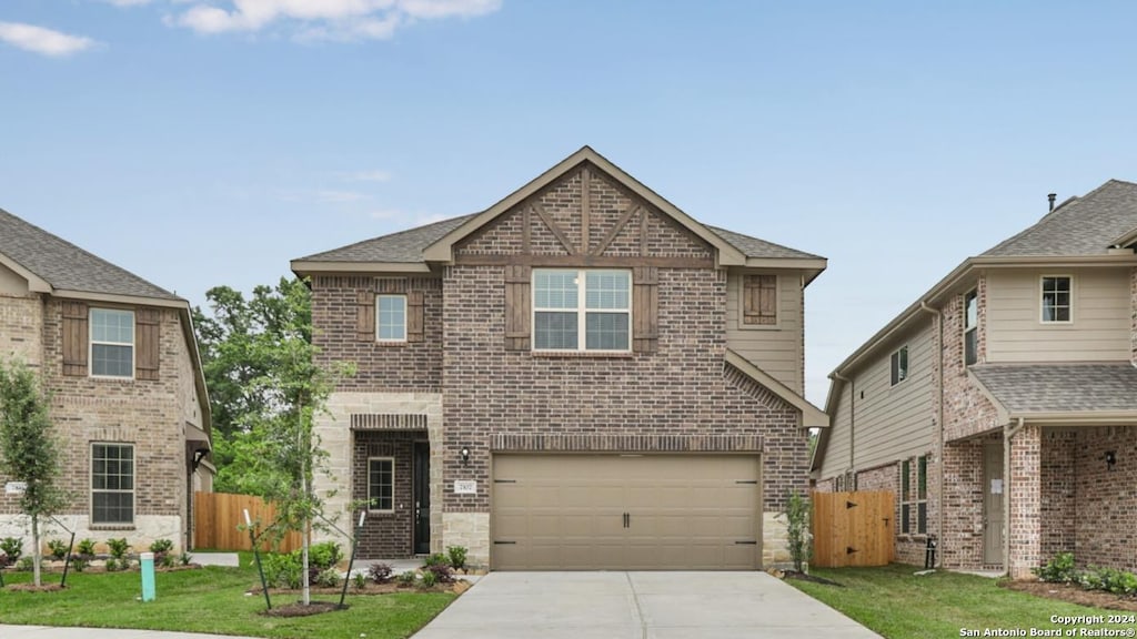 14344 Iron Knight, San Antonio, TX 78253 - traditional home with brick siding, concrete driveway, and a garage