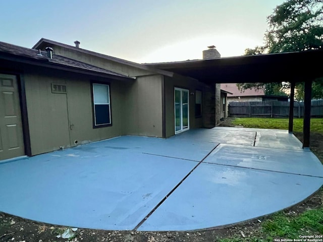 exterior space with a patio area