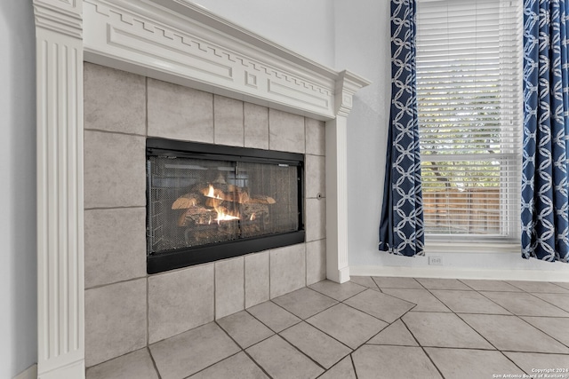 room details with a fireplace