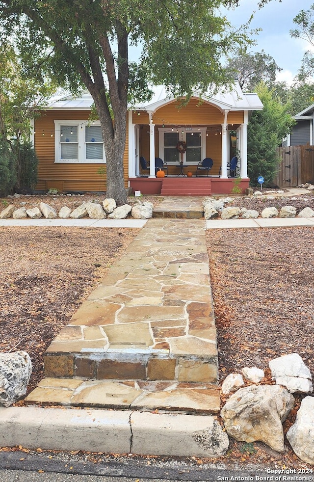 view of front of house with a porch