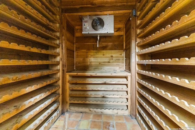 206 Bluff Holw, San Antonio, TX 78216 - wine area featuring wood walls