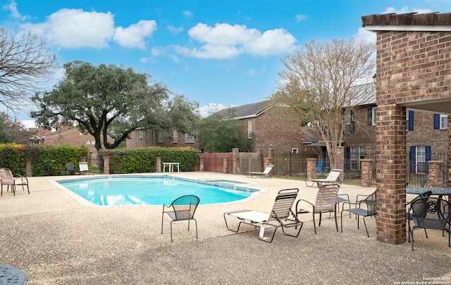 view of pool with a patio area