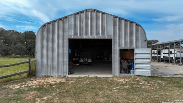 view of outdoor structure