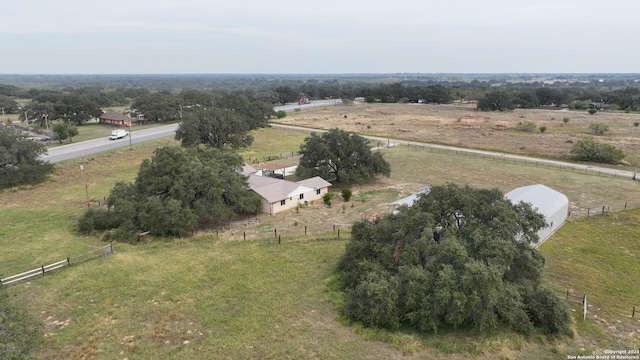 aerial view with a rural view