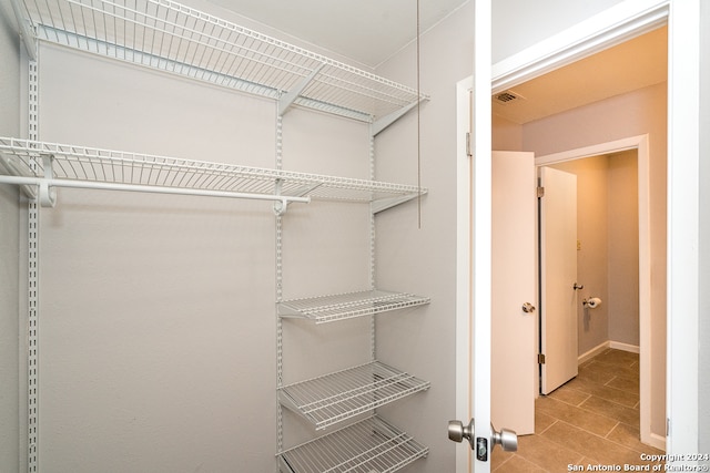 view of walk in closet