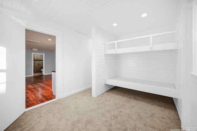 spacious closet with carpet flooring